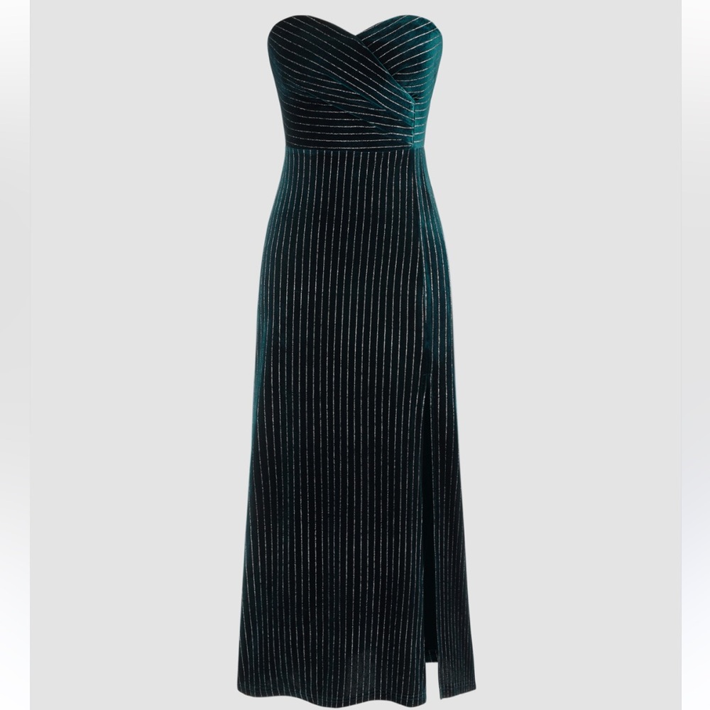 CIDER Strapless Velvet Dress